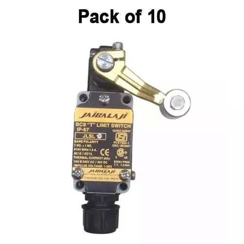 jai-balaji-bc9-series-oil-tight-limit-switch-with-roller-lever-50-mm-offset-2-no-2-nc-contact-jlsl-0-pack-of-10