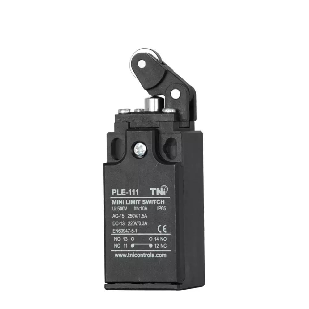 TNI Roller Arm Lever (Horizontal) Limit Switch High Grade ABS Plastic Body and 700 g Operating Force, PLE-111