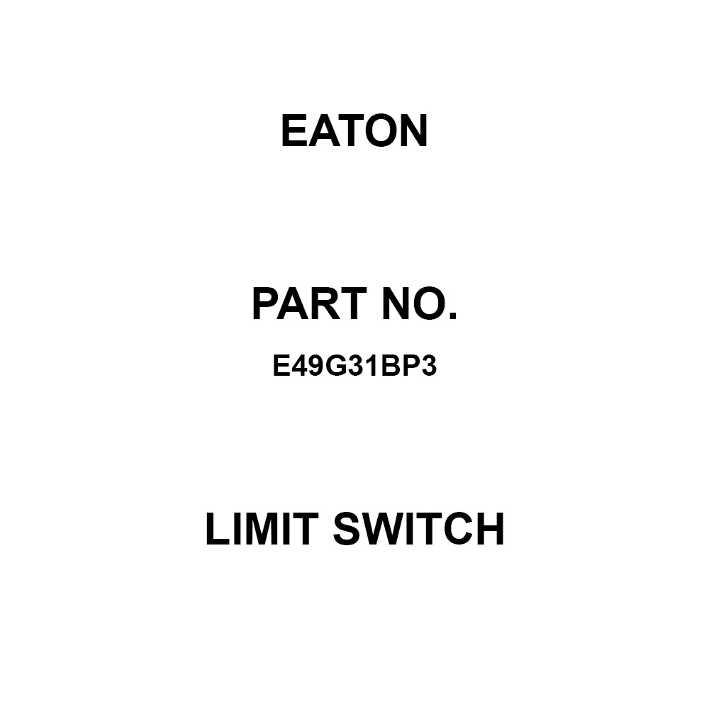 EATON Limit Switch Screw Termination DIN Rail Mount, E49G31BP3