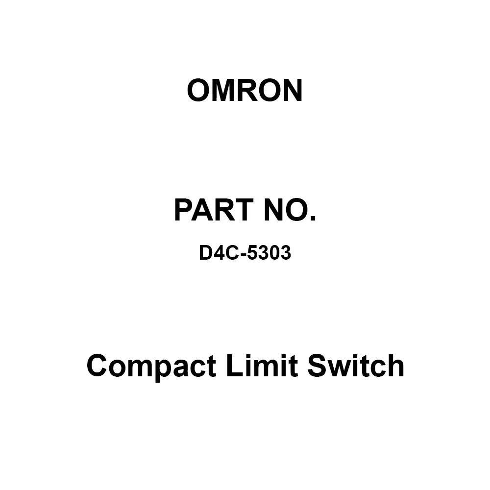 Omron Compact Limit Switch 100 mΩ Or More with DC 500 V, D4C-5303