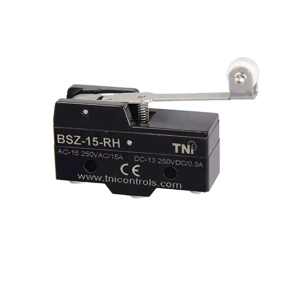 TNI Roller Hinge Lever Basic Limit Switch High Grade ABS Plastic Body and 1.27 N Operating Force, BSZ-15-RH