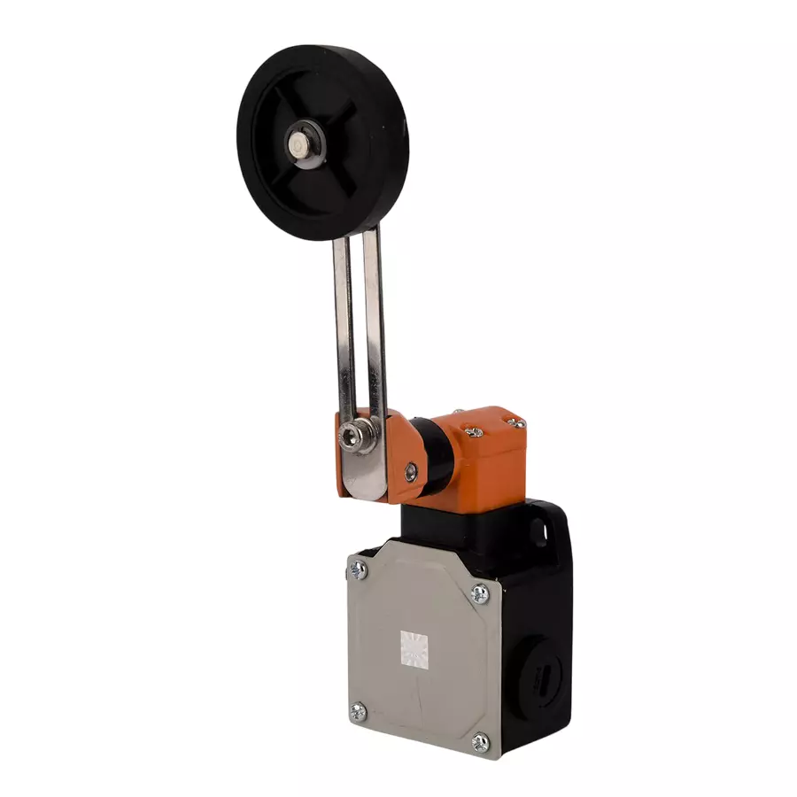 Avon Wide Oil Tight Limit Switch with Crank Rubber Roller Lever Adjustable Normal Action 50 mm Dia 1 NO + 1 NC, B-304-ARRL(40/50)