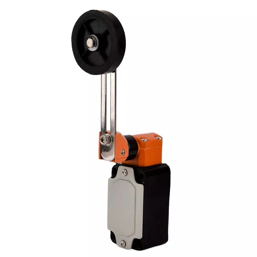 Avon Narrow Oil Tight Limit Switch with Crank Roller Lever Adjustable Normal Action 50 mm Dia 1 NO + 1 NC, B-404-ARRL(40/50)