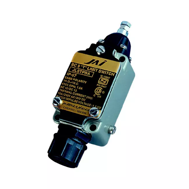 JAIBALAJI BC9 Series Oil Tight Limit Switch With Top Push Button Type 1 NO + 1 NC Contact, JLSTPBA
