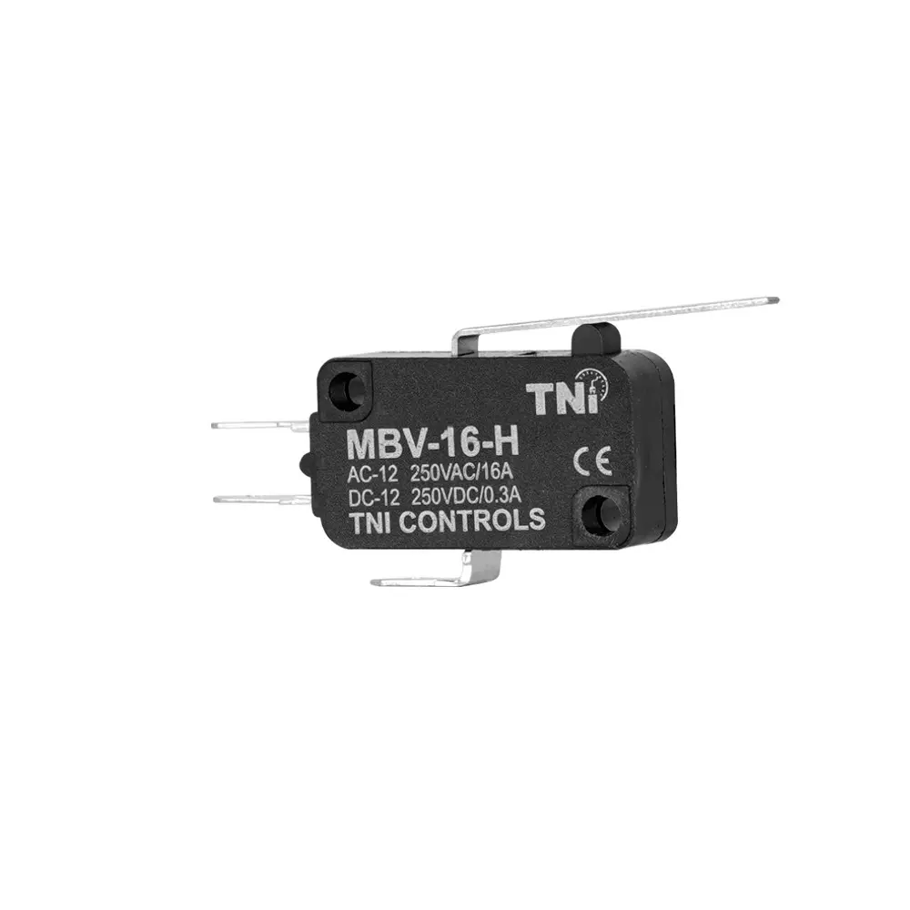 TNI Hinge Lever Micro Limit Switch High Grade ABS Plastic Body and 1.23 N Operating Force, MBV-16-H