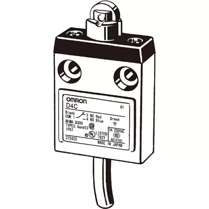 Omron Small Compact Limit Switch, D4C-3902