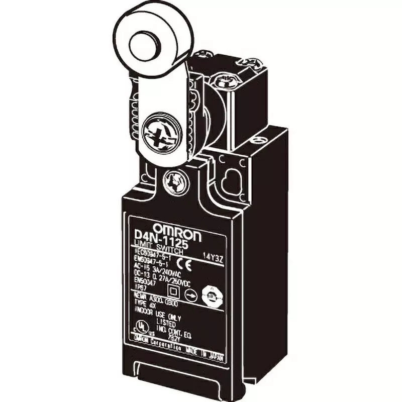 Omron Safety Limit Switch Compact Type 2-Contact Series With Direct Opening Operation, D4N-9125