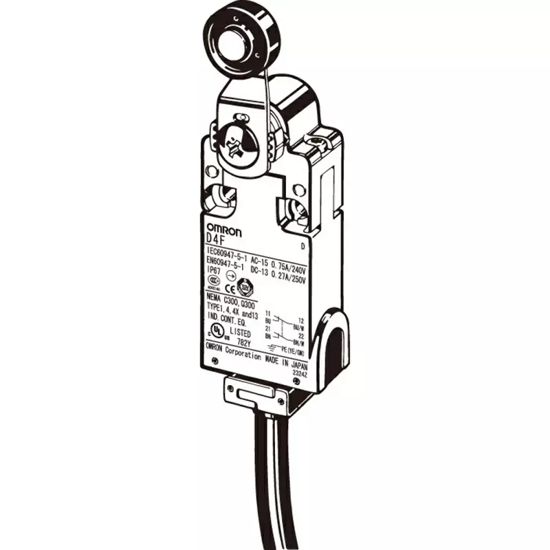 Omron Safety Limit Switch Compact Type, D4F-320-3D