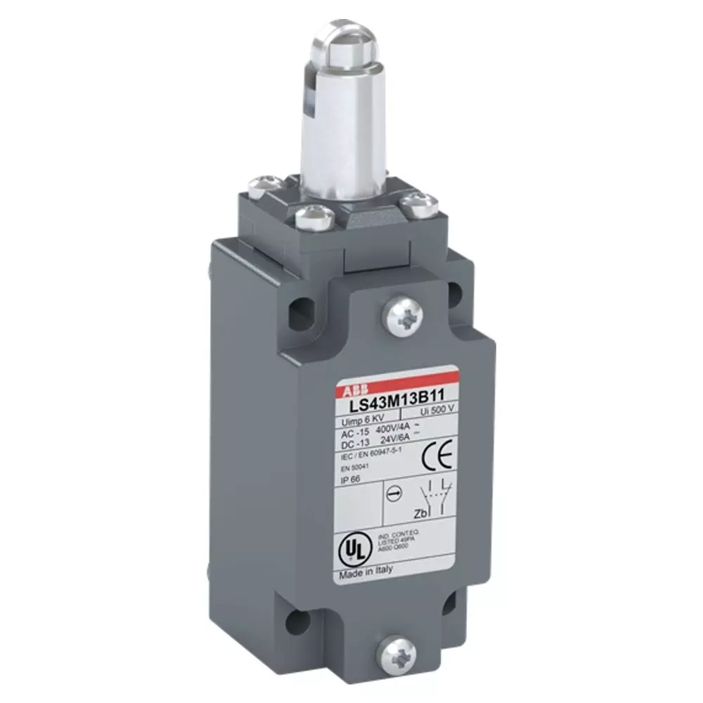 ABB Roller Lever Limit Switch, 1NO/1NC, IP66, Zinc Alloy Housing, 400 V AC ac Max, 1SBV011613R1211 (Pack of 10)