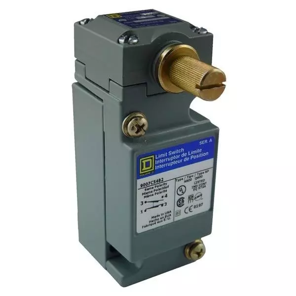 Telemecanique Limit Switch Non-Illuminated Screw Termination 10 Amp Roller Actuator 125 V DC, 250 V DC, 600 V DC, 9007C54B2