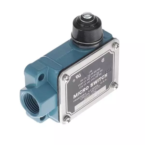 Honeywell Limit Switch Non-Illuminated Screw Termination 15 Amp Plunger Actuator 250 V DC, BZF1-2RN-RH