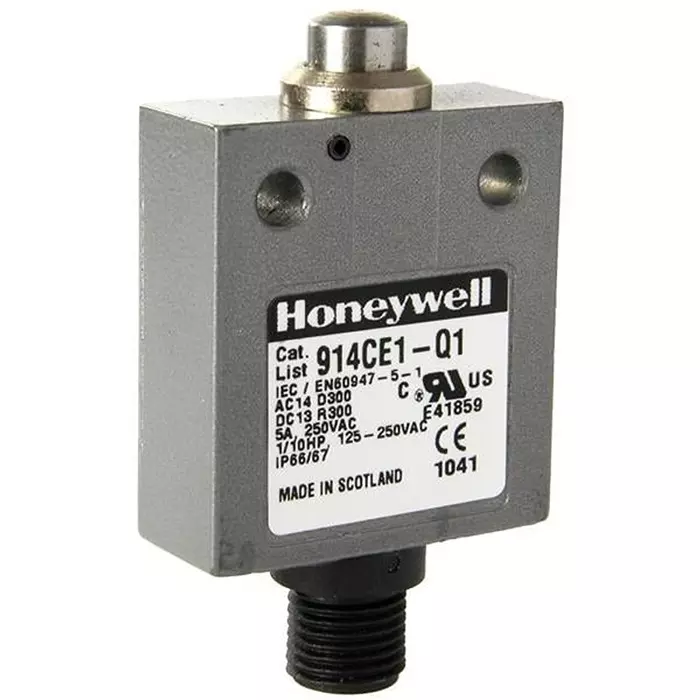 Honeywell Limit Switch Non-Illuminated Wire Lead Termination 5 Amp Plunger Actuator 28 V DC, 914CE1-Q1