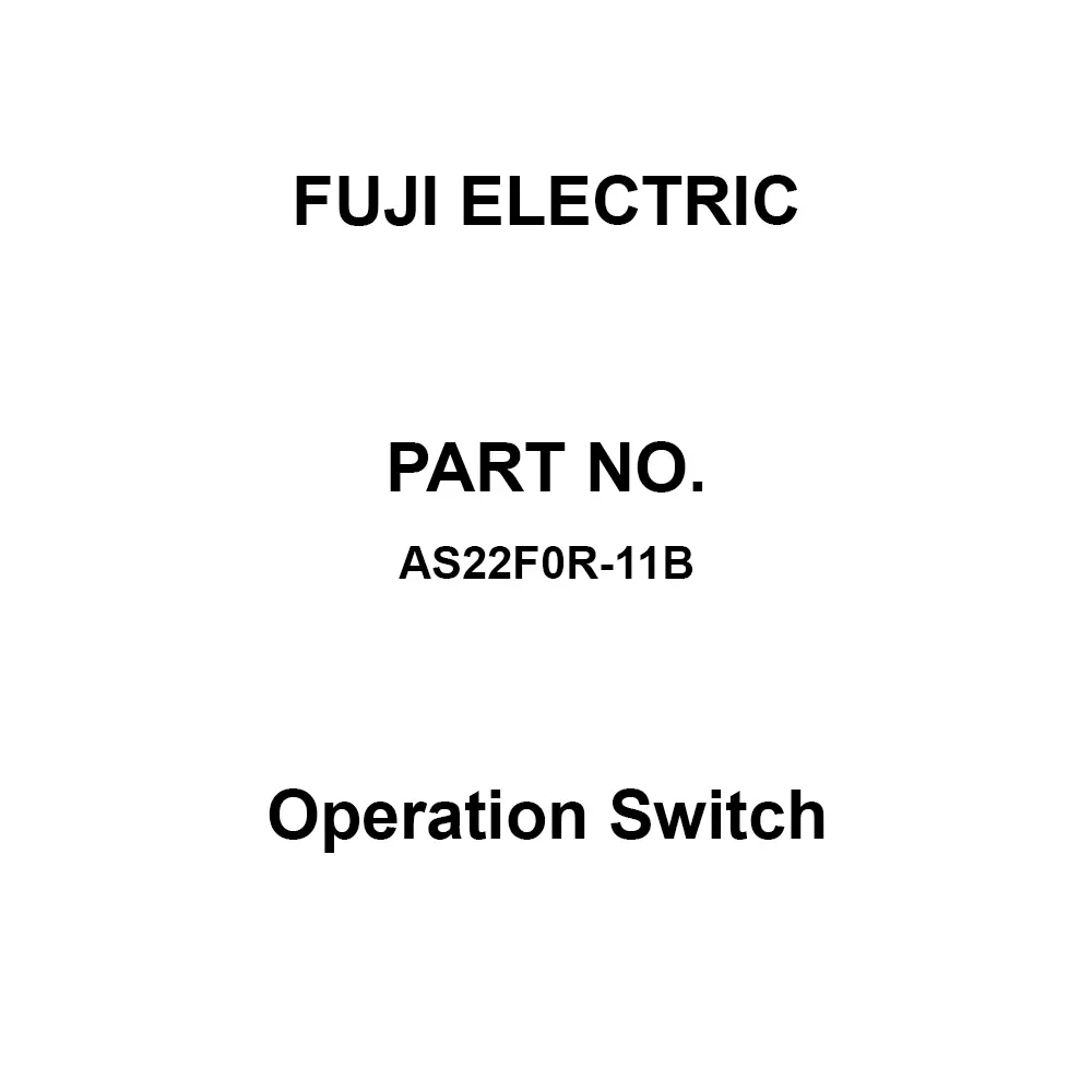 Fuji Electric Operation Switch 1A1B Contact Configuration, AS22F0R-11B