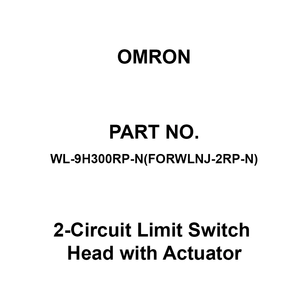 Omron 2-Circuit Limit Switch Head with Actuator, WL-9H300RP-N(FORWLNJ-2RP-N)