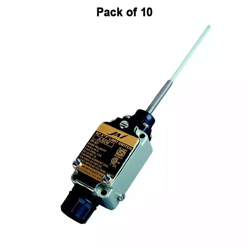 jai-balaji-bc9-series-oil-tight-limit-switch-with-cat-whisker-nylon-rod-1-no-1-nc-contact-jlsncw-pack-of-10