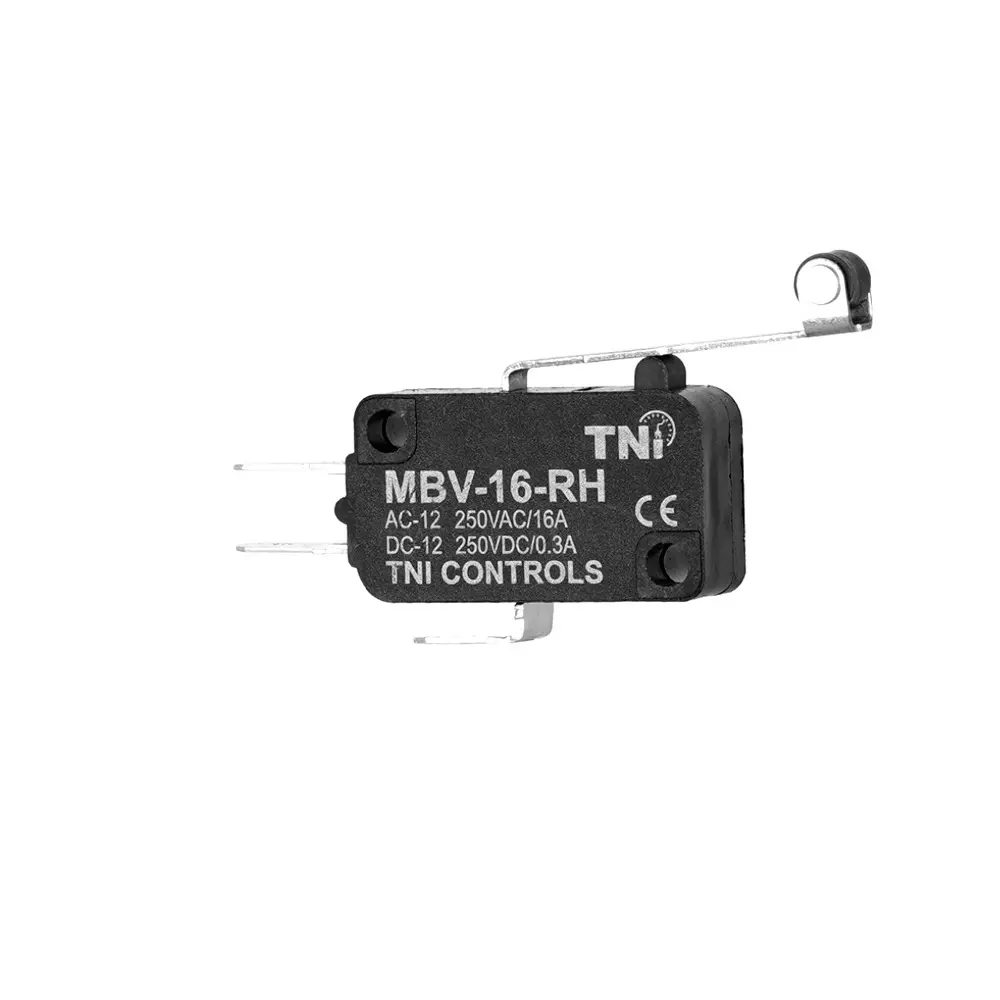 TNI Roller Hinge Lever Micro Limit Switch High Grade ABS Plastic Body and 1.23 N Operating Force, MBV-16-RH