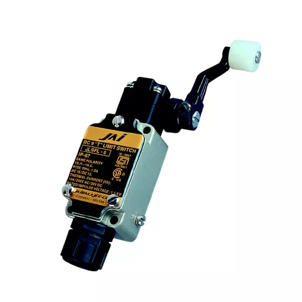 JAIBALAJI BC9 ‘T’ Series Oil Tight Limit Switch With Fork Lever With Offset Roller 1 NO + 1 NC Contact, JLSFLO(M)