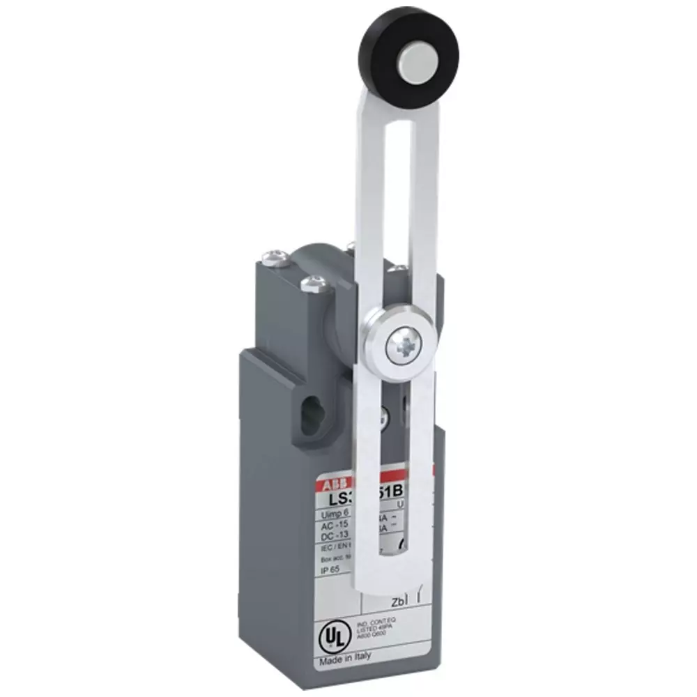 ABB Adjustable Roller Lever Limit Switch, 1NO/1NC, IP65, Fibreglass Plastic Housing, 400 V AC ac Max, 1SBV010151R1211
