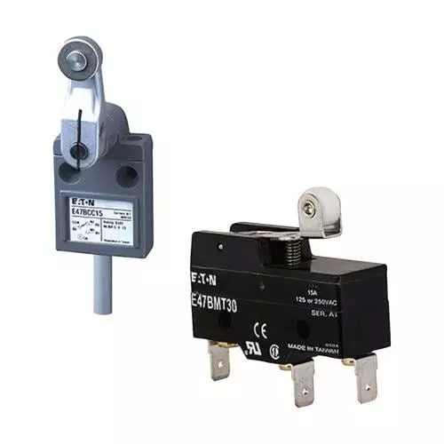 EATON Limit Switch Non-Illuminated Screw Termination 15 & 6 Amp Plunger Actuator 30 V DC, E47BMS02
