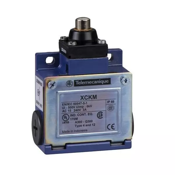 Telemecanique Limit Switch Non-Illuminated Screw Termination 10 Amp Plunger Actuator 250 V DC, XCKM110