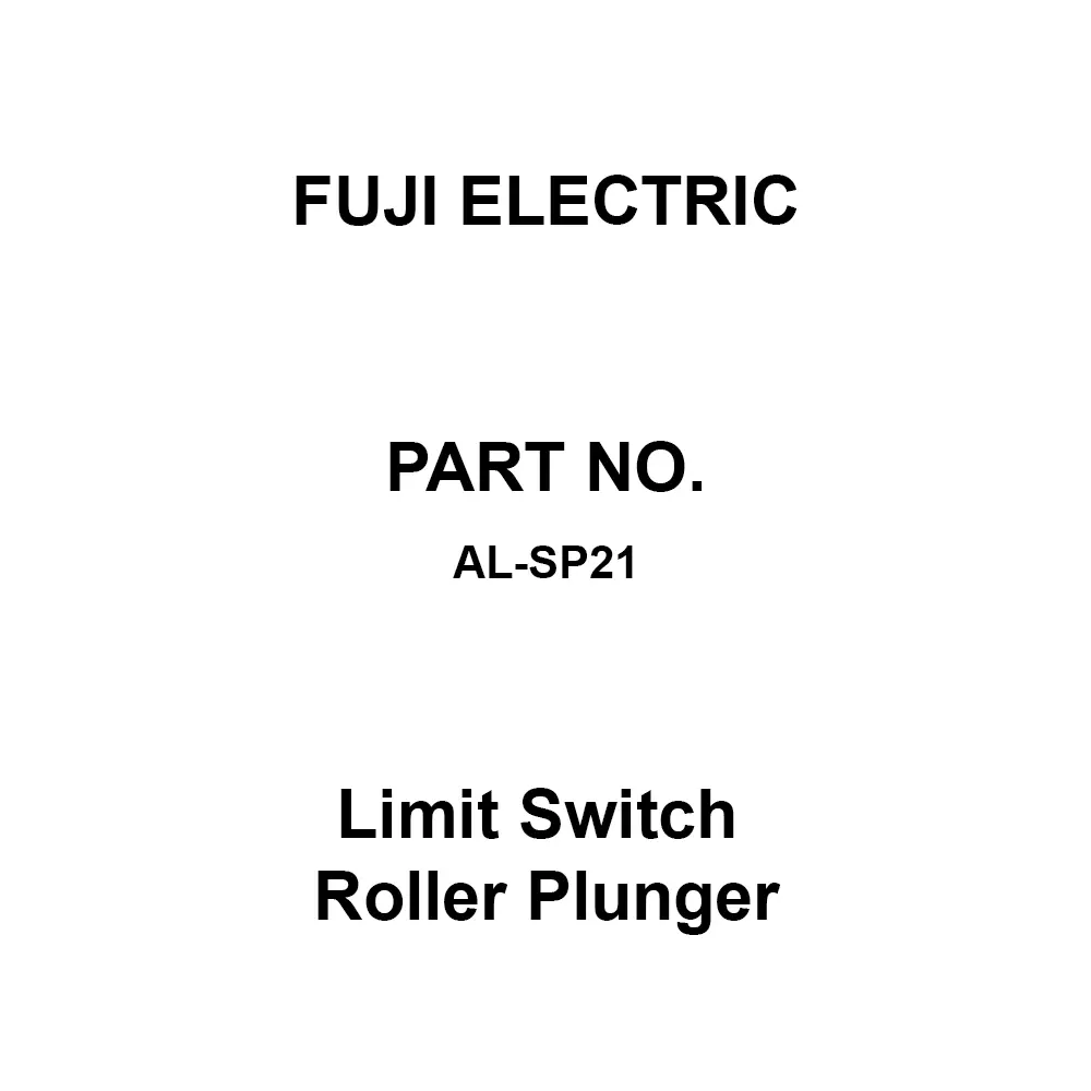 Fuji Electric Limit Switch Roller Plunger 100 mohm or more at DC 500 V, AL-SP21