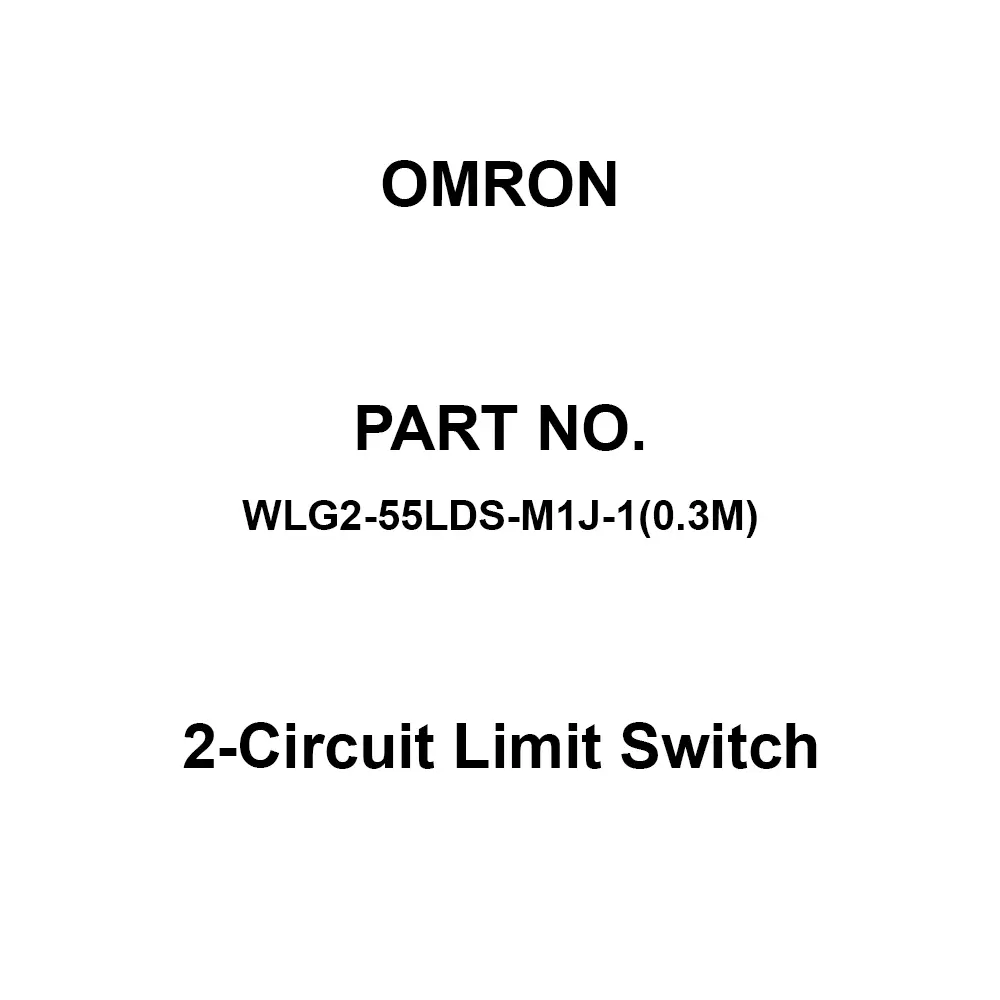 Omron 2-Circuit Limit Switch 100 mΩ Or More with DC 500 V Mega, WLG2-55LDS-M1J-1(0.3M)