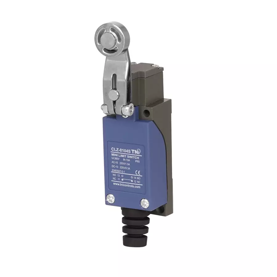 TNI Roller Lever (Metal Roller) Limit Switch Aluminium Base and High Grade ABS Cover and 750 g Operating Force, CLZ-8104S