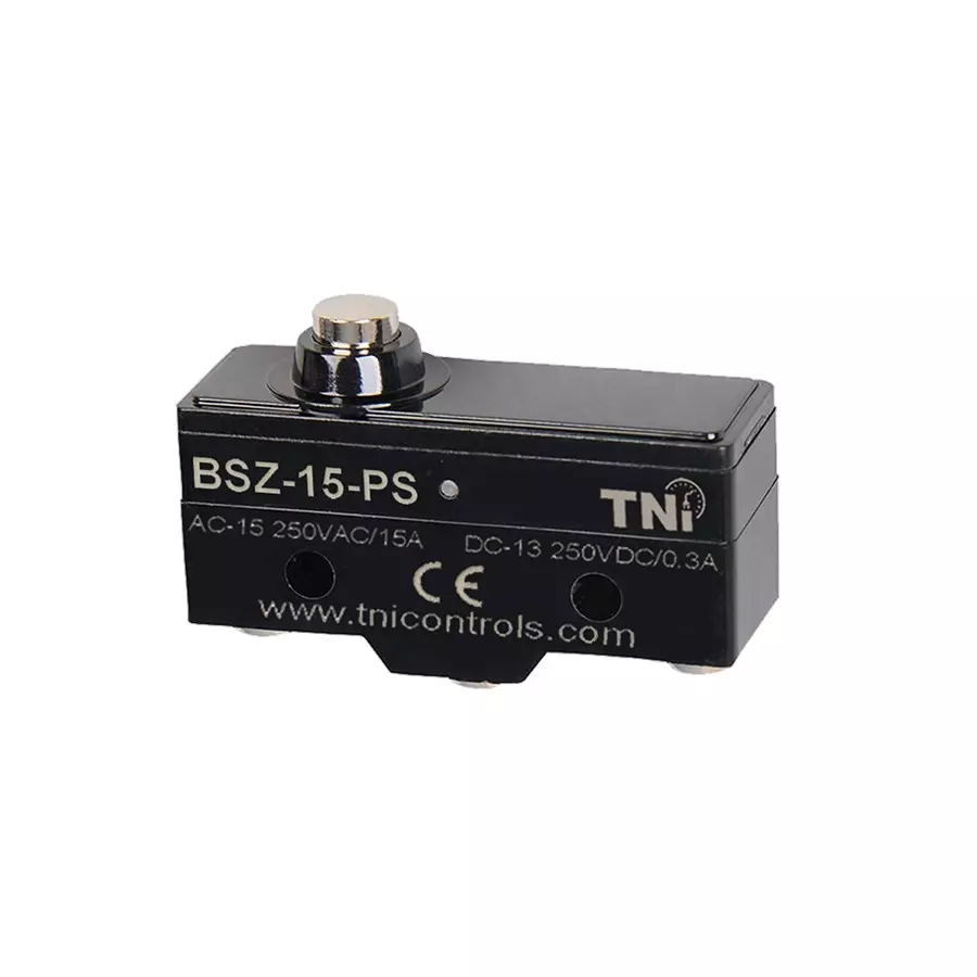 TNI Short Pin Plunger Basic Limit Switch High Grade ABS Plastic Body and 2.45 to 3.43 N Operating Force, BSZ-15-PS