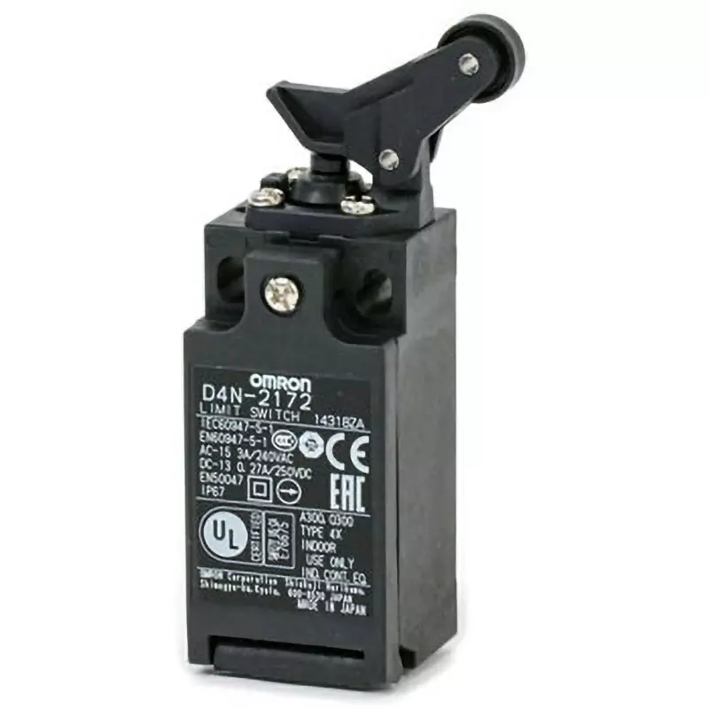 Omron Safety Limit Switch Compact Type 2-Contact Series With Direct Opening Operation, D4N-2172