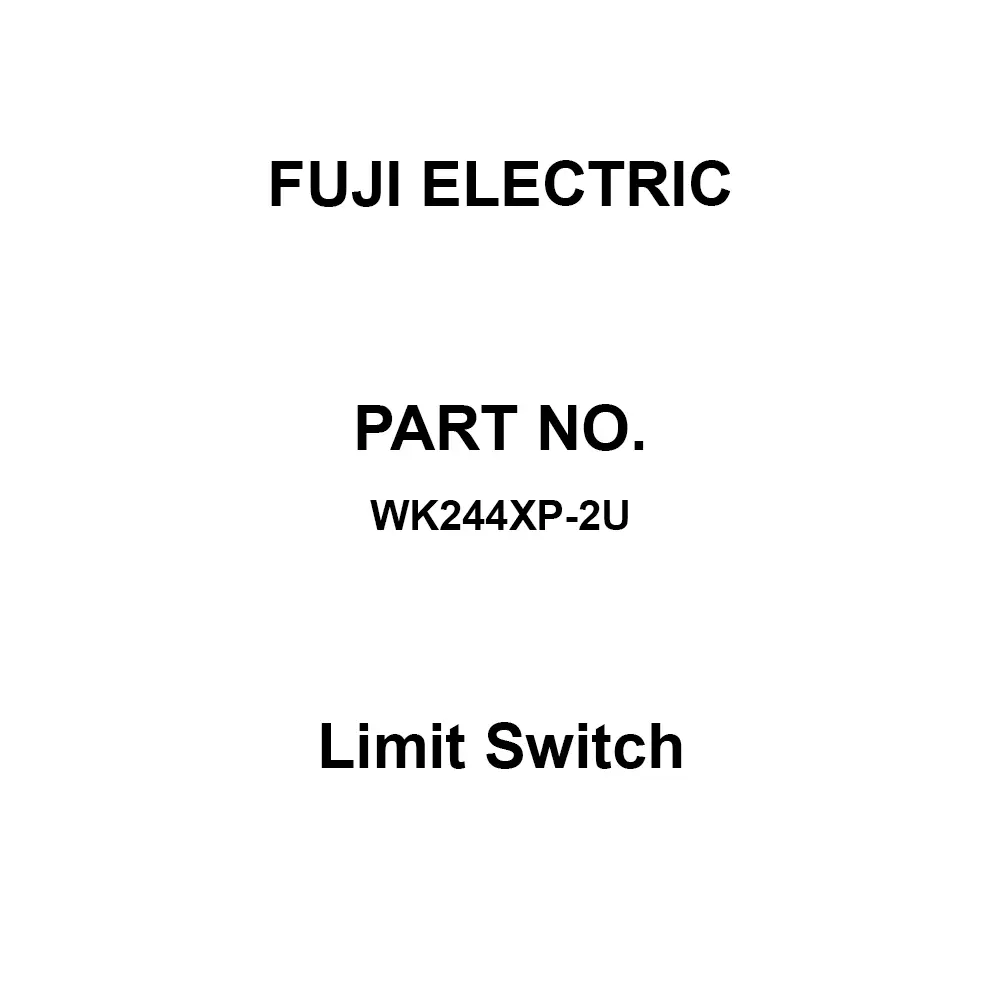 Fuji Electric Limit Switch 1A1B Contact Configuration, WK244XP-2U