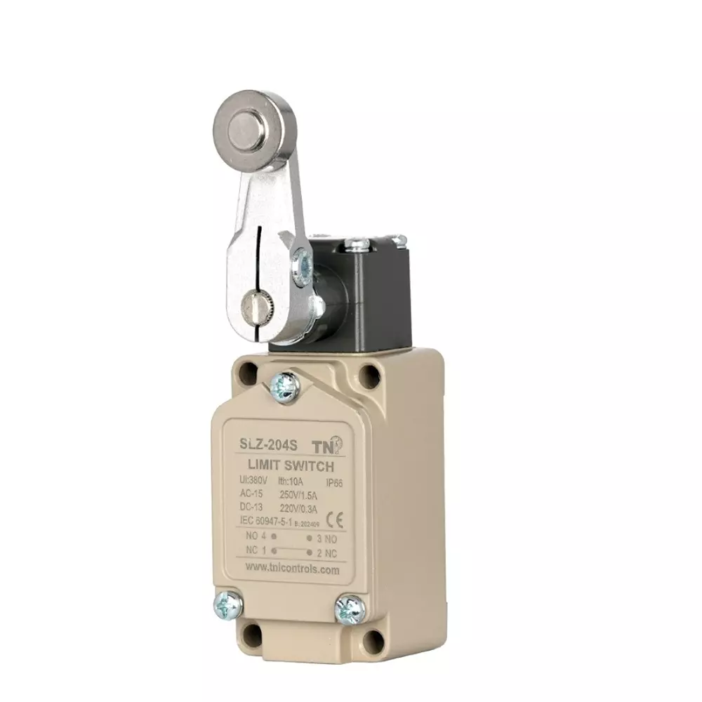 TNI Roller Lever Limit Switch Heavy Duty Aluminum Die Cast Body and 1.36 Kg Operating Force, SLZ-204S