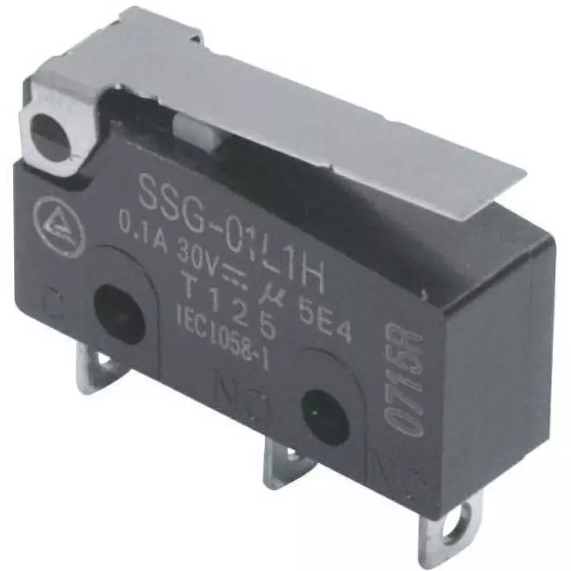 Omron Subminiature Micro Switch Hinge Lever, SSG-01L1H