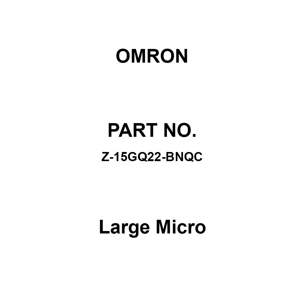 Omron Large Micro Panel Mounting Roller Push Button Type Actuator, Z-15GQ22-BNQC