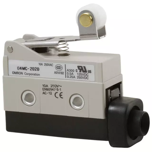 Sibass Electric SE-D4MC Type Micro Switch Plastic Roller with Small Lever Size 40 mm and CE Mark, SE-D4MC-2020 (Pack of 200)