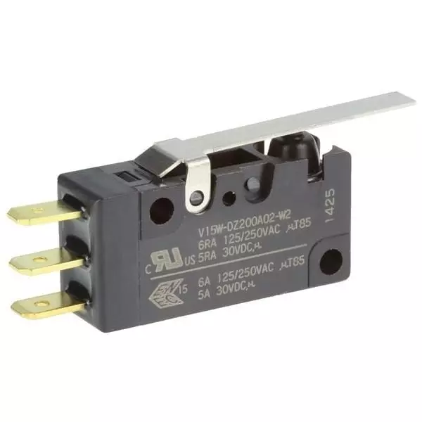 Honeywell Chassis Mount Micro Switch SPDT 125 V AC, 250 V AC Quick Connect Termination 5 Amp, V15W-DZ200A02-W2