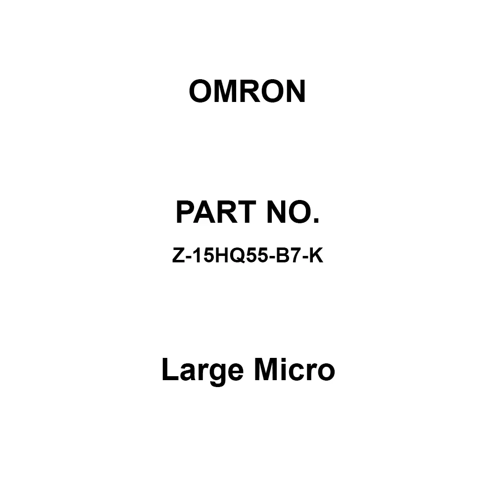 Omron Large Micro Panel Mounting Push Button Type (During Op) Actuator, Z-15HQ55-B7-K