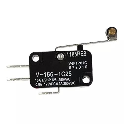 Sibass Electric SE-V15 Type Micro Switch Hinge Roller Lever and CE Mark, SE-V156-1C25 (Pack of 1OO)