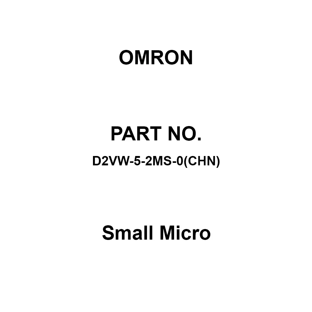 Omron Small Micro Pin Push Button Type Actuator, D2VW-5-2MS-0(CHN)