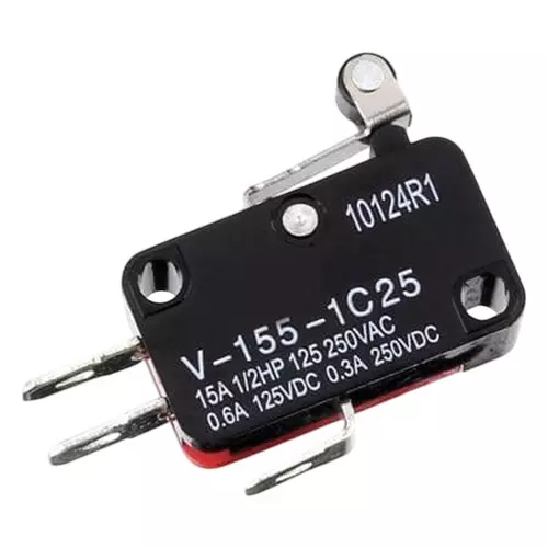 Sibass Electric SE-V15 Type Micro Switch Short Hinge Roller Lever and CE Mark, SE-V155-1C25 (Pack of 1000)