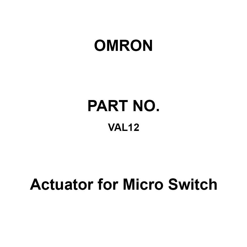 Omron Actuator for Micro Switch, VAL12