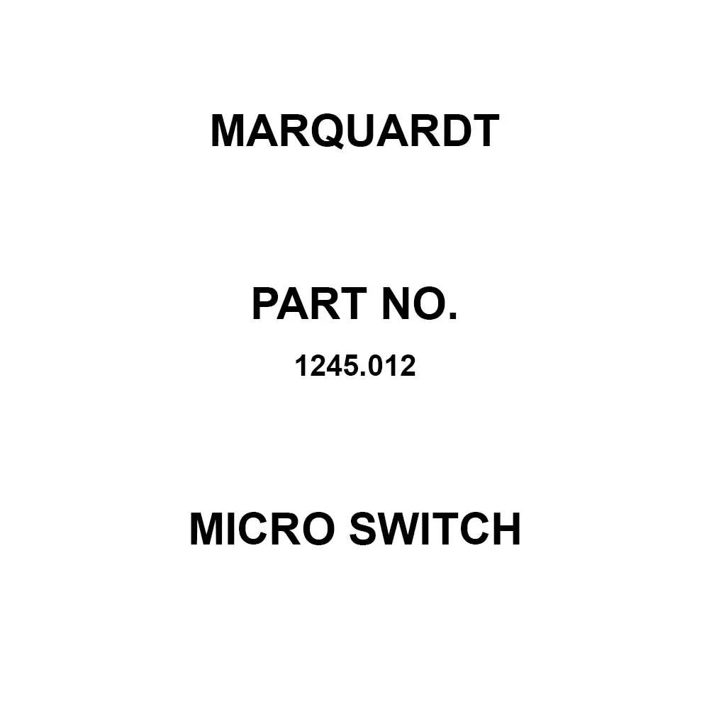 MARQUARDT Micro Switch Chassis Mount 250 V AC Quick Connect Terminal, 1245.012