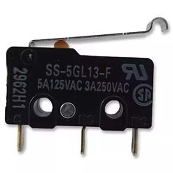 OMRON ELECTRONIC COMPONENTS MICRO SWITCH, 5A, SIM ROLLER, SPDT, PCB, SS-5GL13-FD
