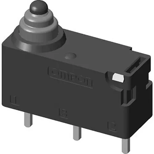 Omron Small Micro Switch Pin Push Button Type, D2HW-C203MR-100