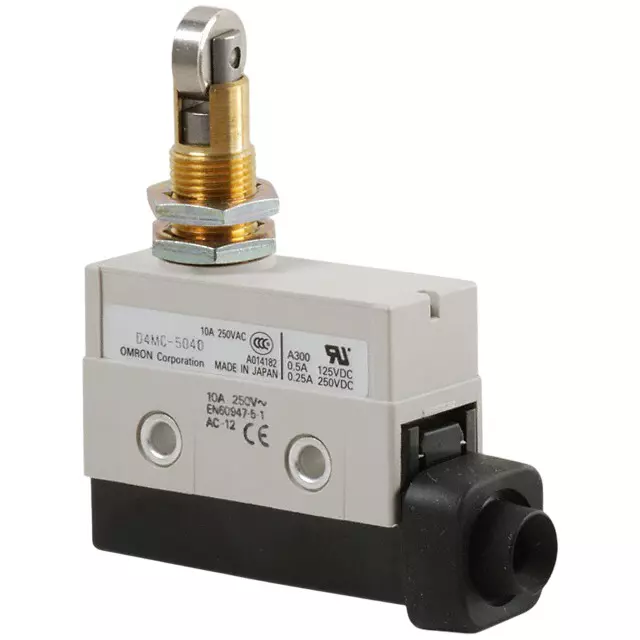 Sibass Electric SE-D4MC Type Micro Switch Top Push Rod with Metal Roller B Type and CE Mark, SE-D4MC-5040 (Pack of 200)