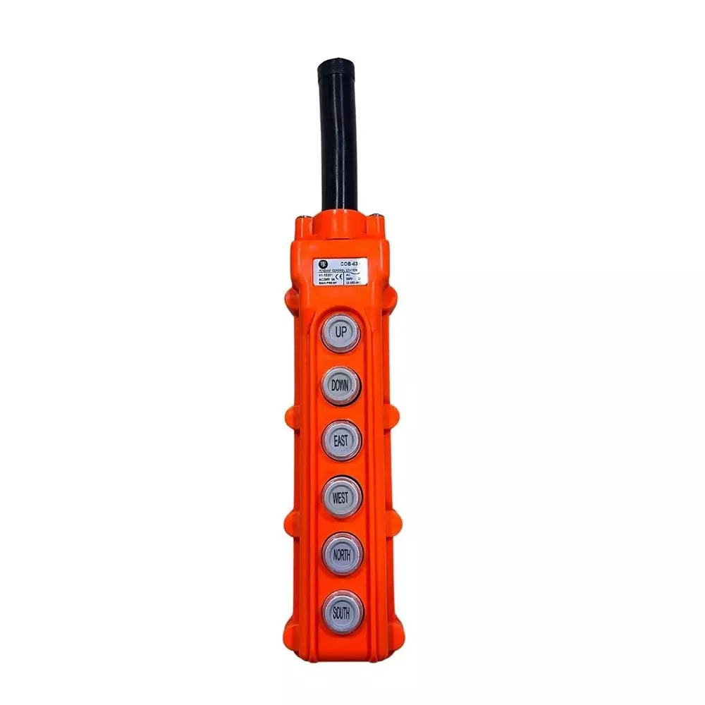 FTC Pendant Control Station 6-Way COB Up, Down, Left, Right, Rev, Fwd Operating Function, FCOB 63