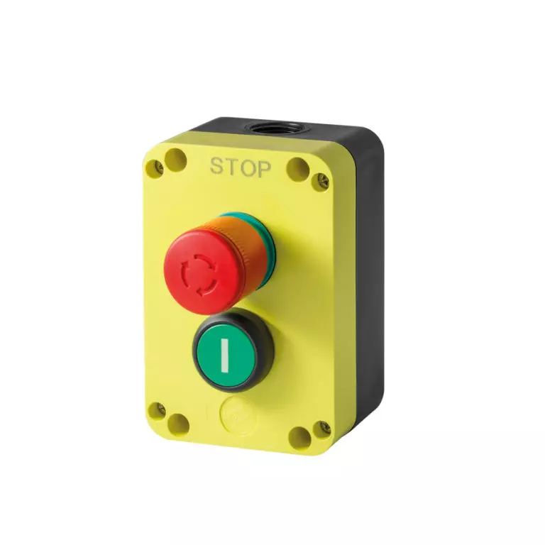 GIOVENZANA Start & Stop Push Mushroom Button Station 264 g Yellow Plastic for Industrial Use, PQ02A