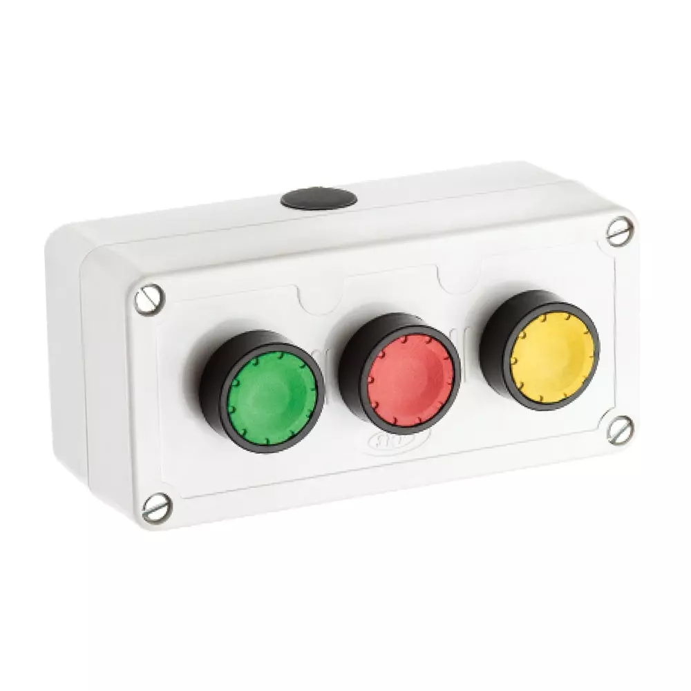 SRP Three Way Switch Unit with Pushbutton ABS Plastic White, SRP PB 06 (Pack of 60)