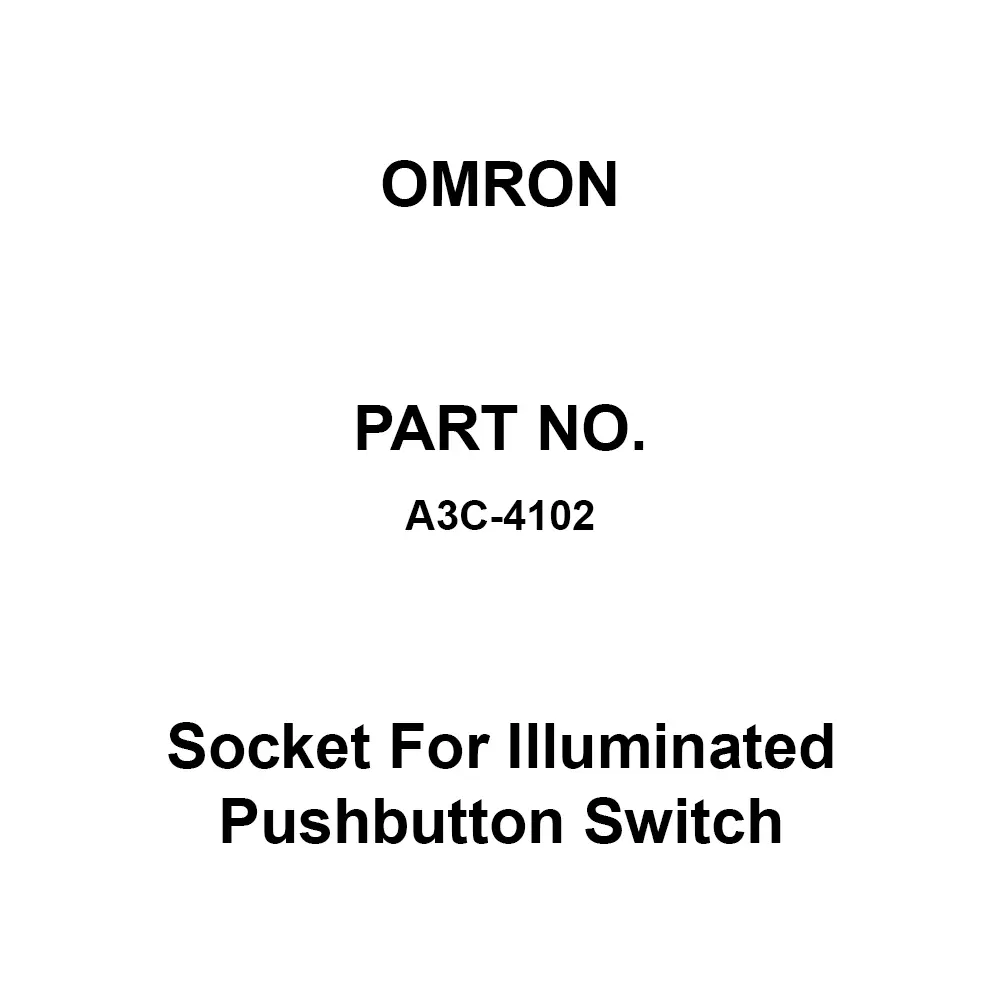 Omron Socket For Illuminated Pushbutton Switch, A3C-4102