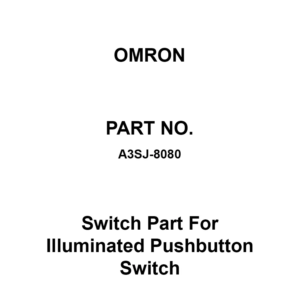 Omron Switch Part For Illuminated Pushbutton Switch LED type, A3SJ-8080