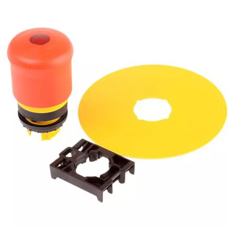 EATON Pushbutton Head [Push] Dome mushroom type Button Shape 22.0 Cutout Diameter, M22-PVL+M22-A+M22-XAK